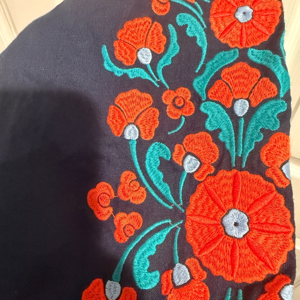 Boden Dark Blue Romper with Vibrant Red Accents - Picture 7 of 9